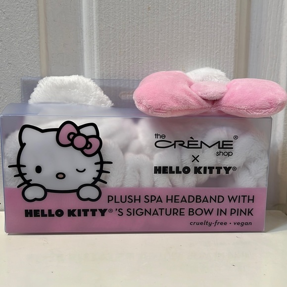 CRÈME SHOP x HELLO KITTY Plush Headband with Bow - Picture 1 of 2